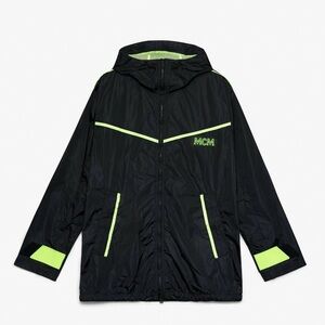 MCM Black Jacket with Neon Green Highlights